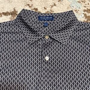 Peter Millar Time To Get A Watch AOP Polo Shirt Size Large Golf